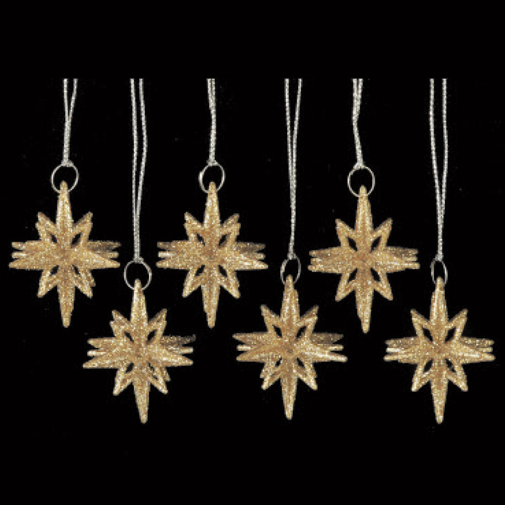 ミニツリーやミニリースにぴったりの小ぶりで可愛らしいゴールドのオーナメント。6個入りでたくさん飾れるので、デコレーションに最適。