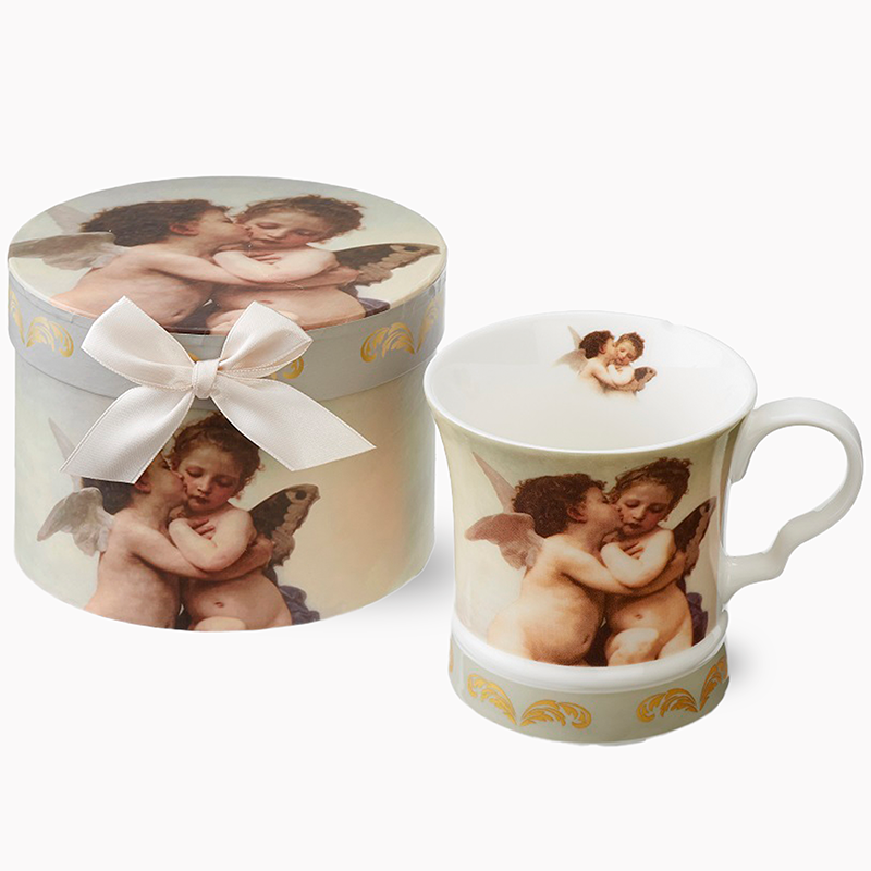 ギフトボックス付き、ロイヤルアーデンのエンジェル柄マグカップ。