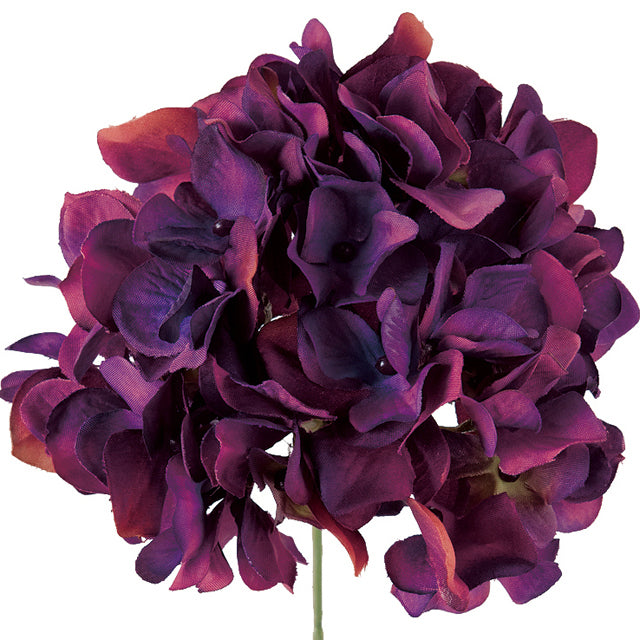 ダークパープルのアジサイの造花。