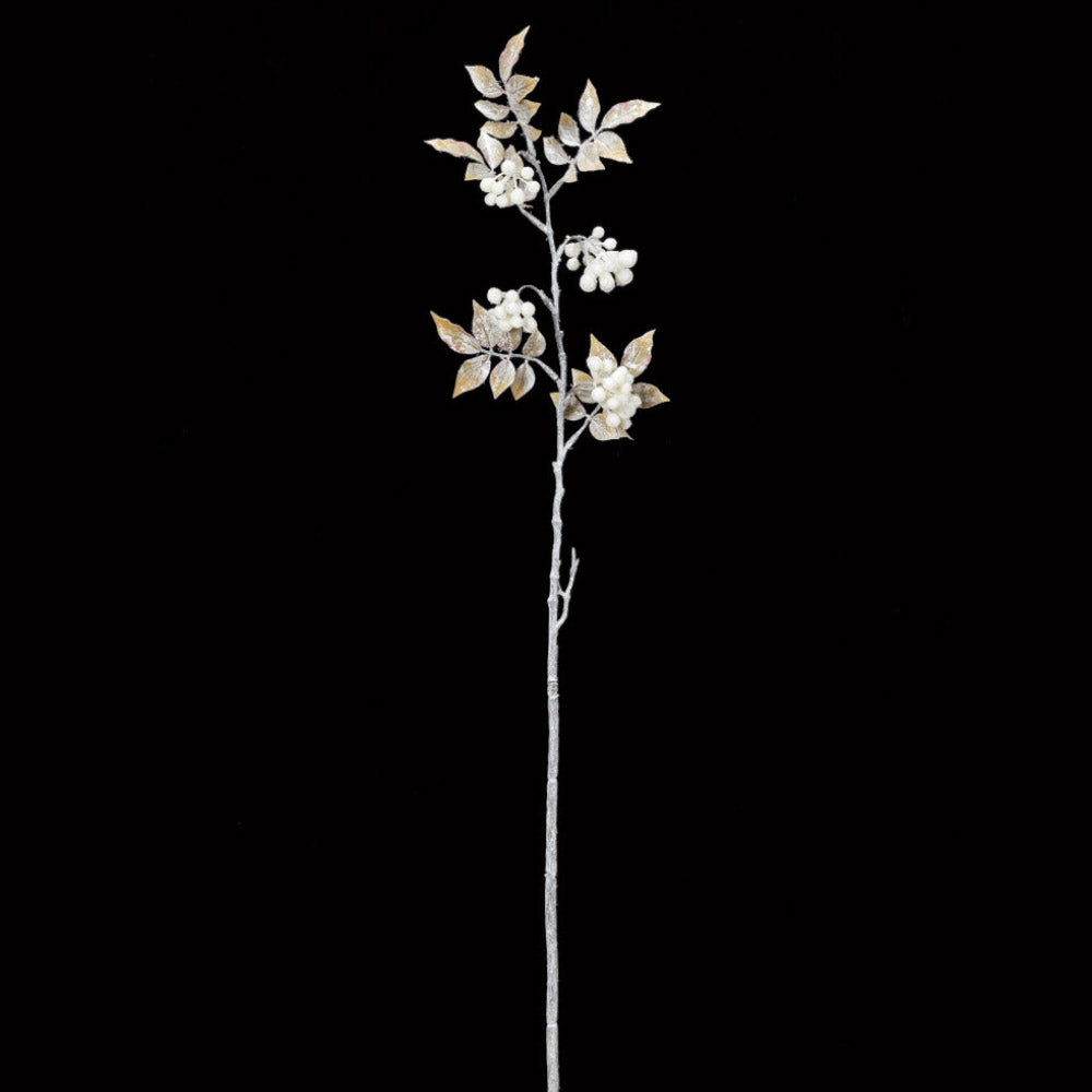 アーティフィシャルフラワー 造花 フラワーアレンジメント グリッターベリー ホワイトフラワー クリスマスフラワー