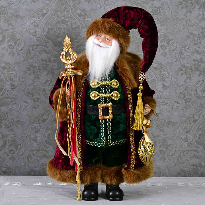 サンタクロース｜バーガンディマント＆スティック