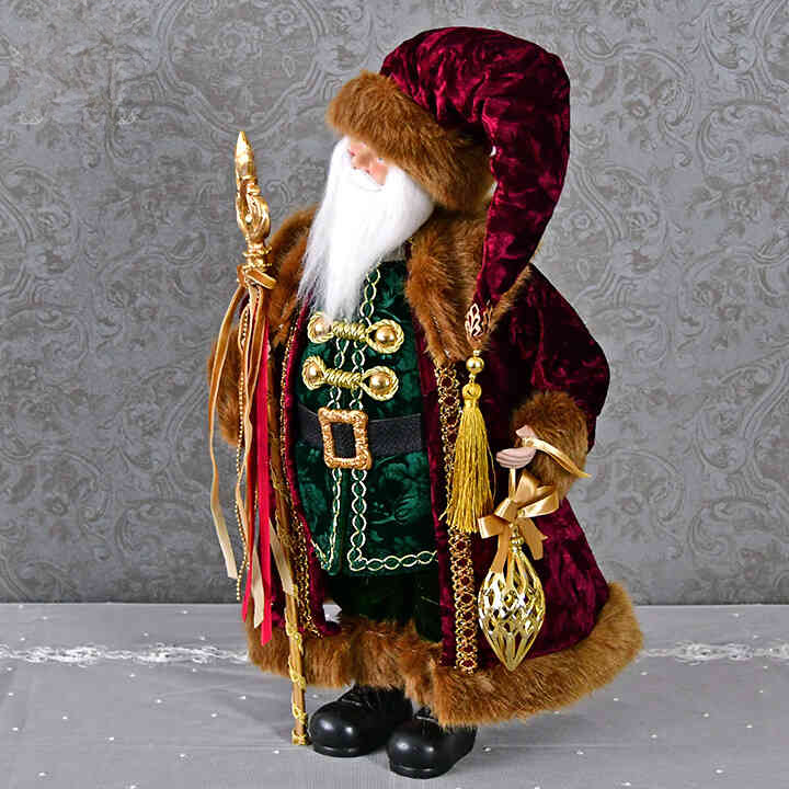 サンタクロース｜バーガンディマント＆スティック