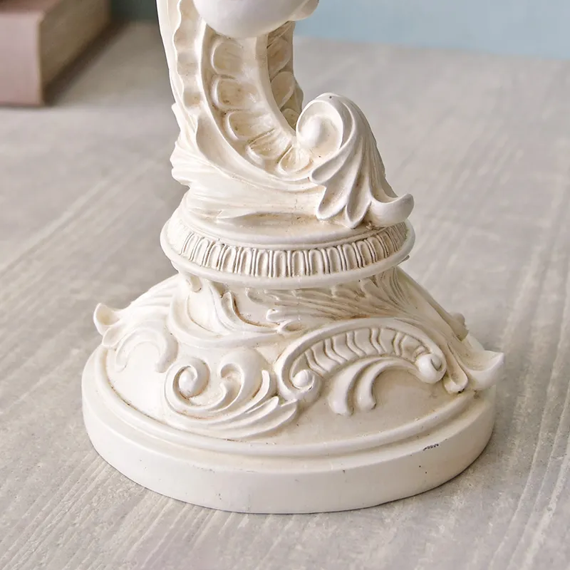 キャンドルホルダーホワイト｜ピラー＆テーパー２WAY｜Lサイズ