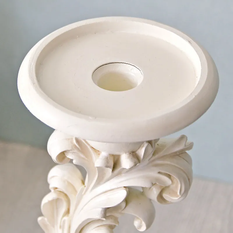 キャンドルホルダーホワイト｜ピラー＆テーパー２WAY｜Sサイズ