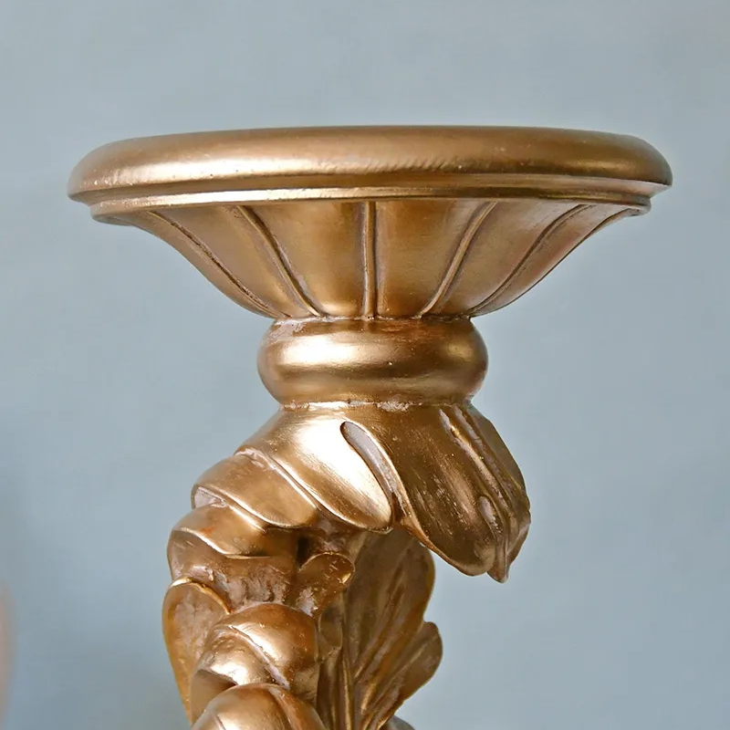 キャンドルホルダーゴールド｜ピラー＆テーパー２WAY｜Lサイズ