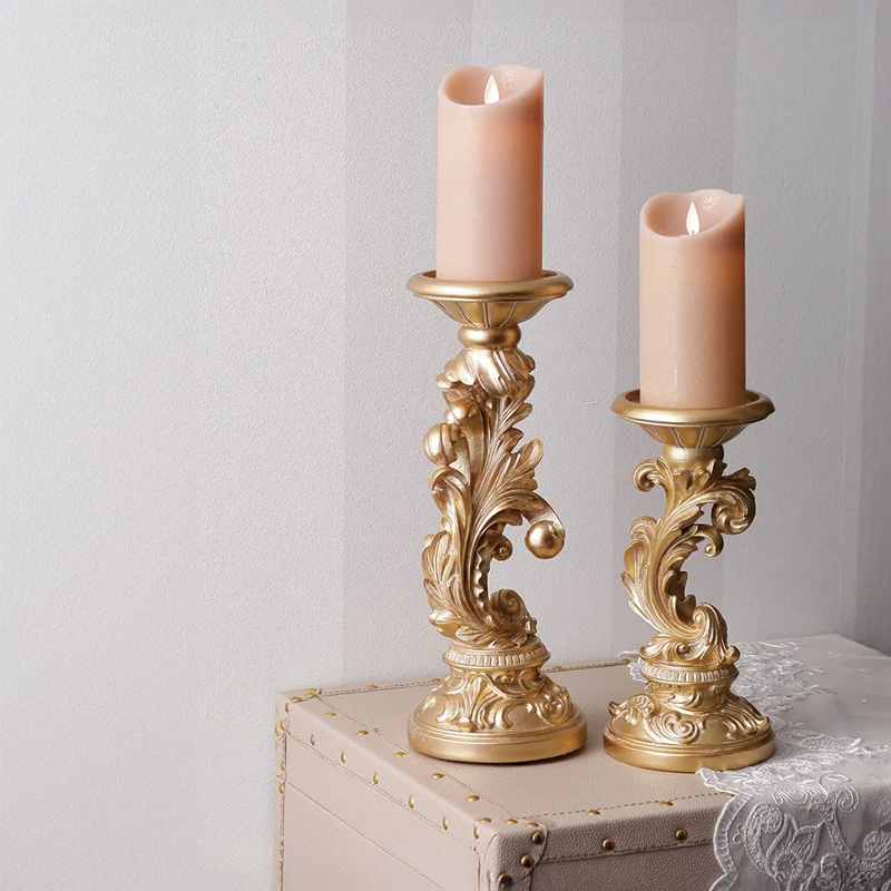 キャンドルホルダーゴールド｜ピラー＆テーパー２WAY｜Lサイズ