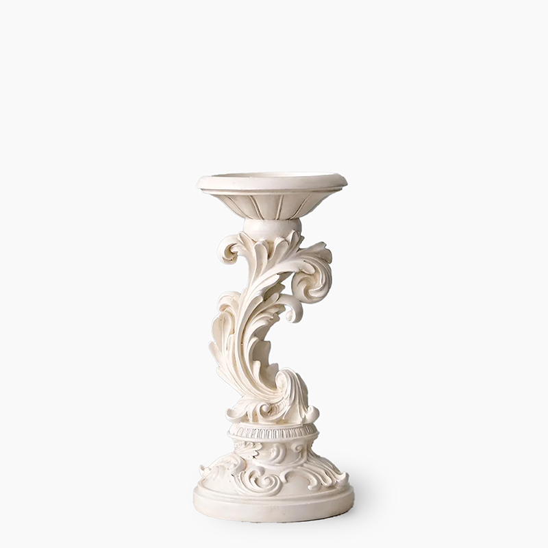 キャンドルホルダーホワイト｜ピラー＆テーパー２WAY｜Sサイズ