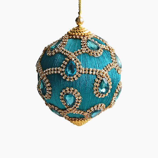 ジュエルボールオーナメント｜ターコイズ｜10cm