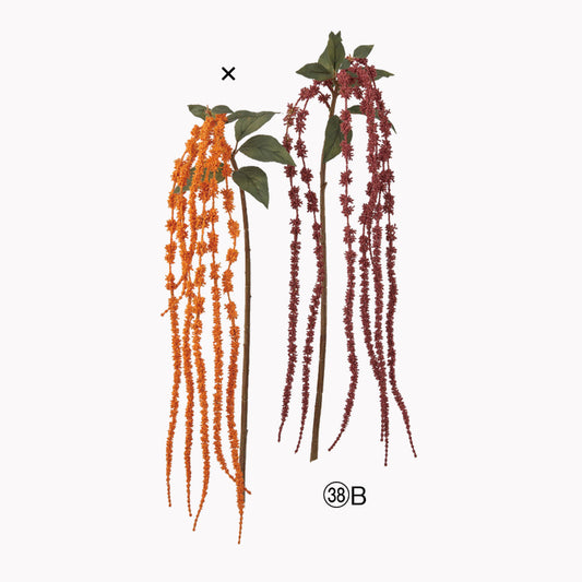 アスカの造花、ラストブラウンカラーのアマランサス。