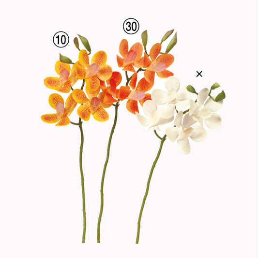 モカラ　蘭　オレンジの花　アーティフィシャルフラワー　造花　フラワーアレンジメント