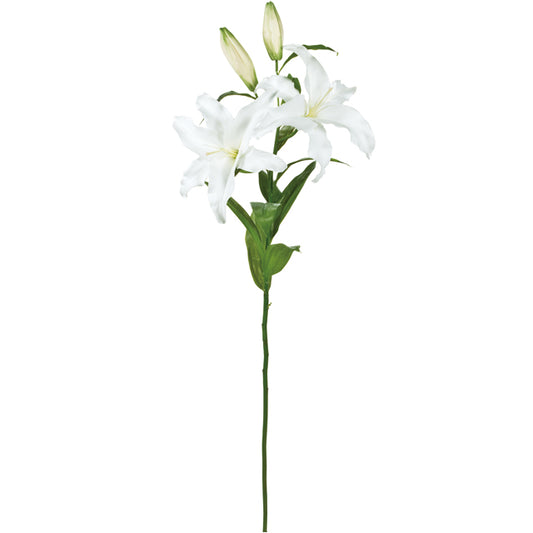 カサブランカ　白い花　つぼみ　アーティフィシャルフラワー　造花
